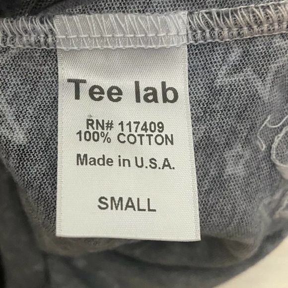 NWOT FRANK & EILEEN TEE LAB STAR PRINT Distressed Black ASYMMETRICAL SKIRT SZ S - Picture 4 of 5